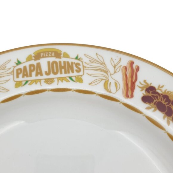 Papa John's Pizza Baconmania Collection China Dinner Plate Limited Edition RARE - Picture 6 of 6